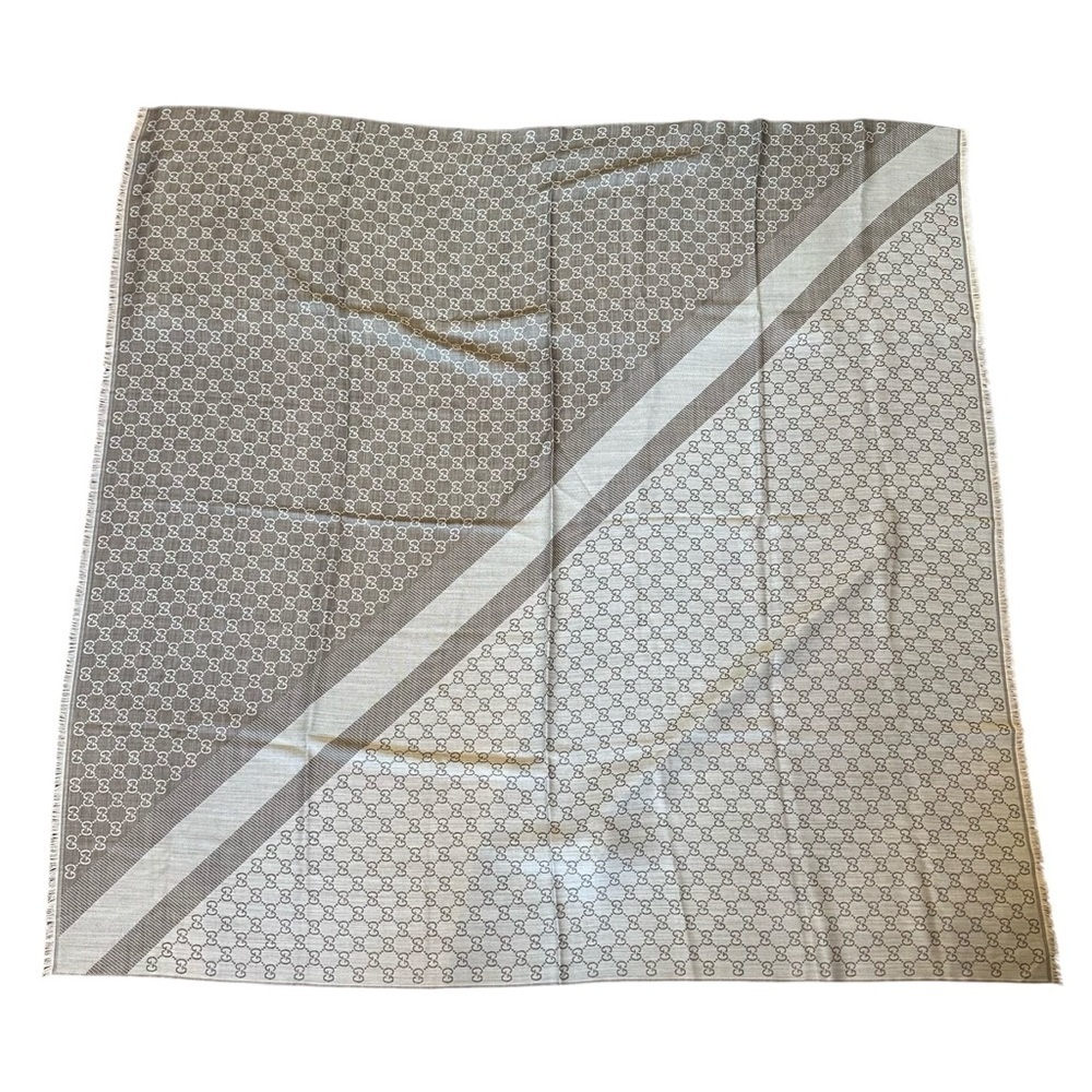 NWOT GG Guccissima Wool-Silk Blend Shawl